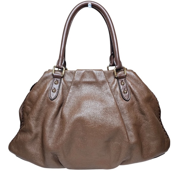 MCM Dark Brown Leather Shoulder Bag - Picture 2 of 7